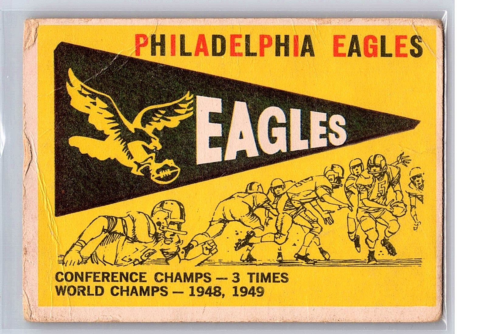 1959 Topps #83 Philadelphia Eagles Pennant Vintage Football Card
