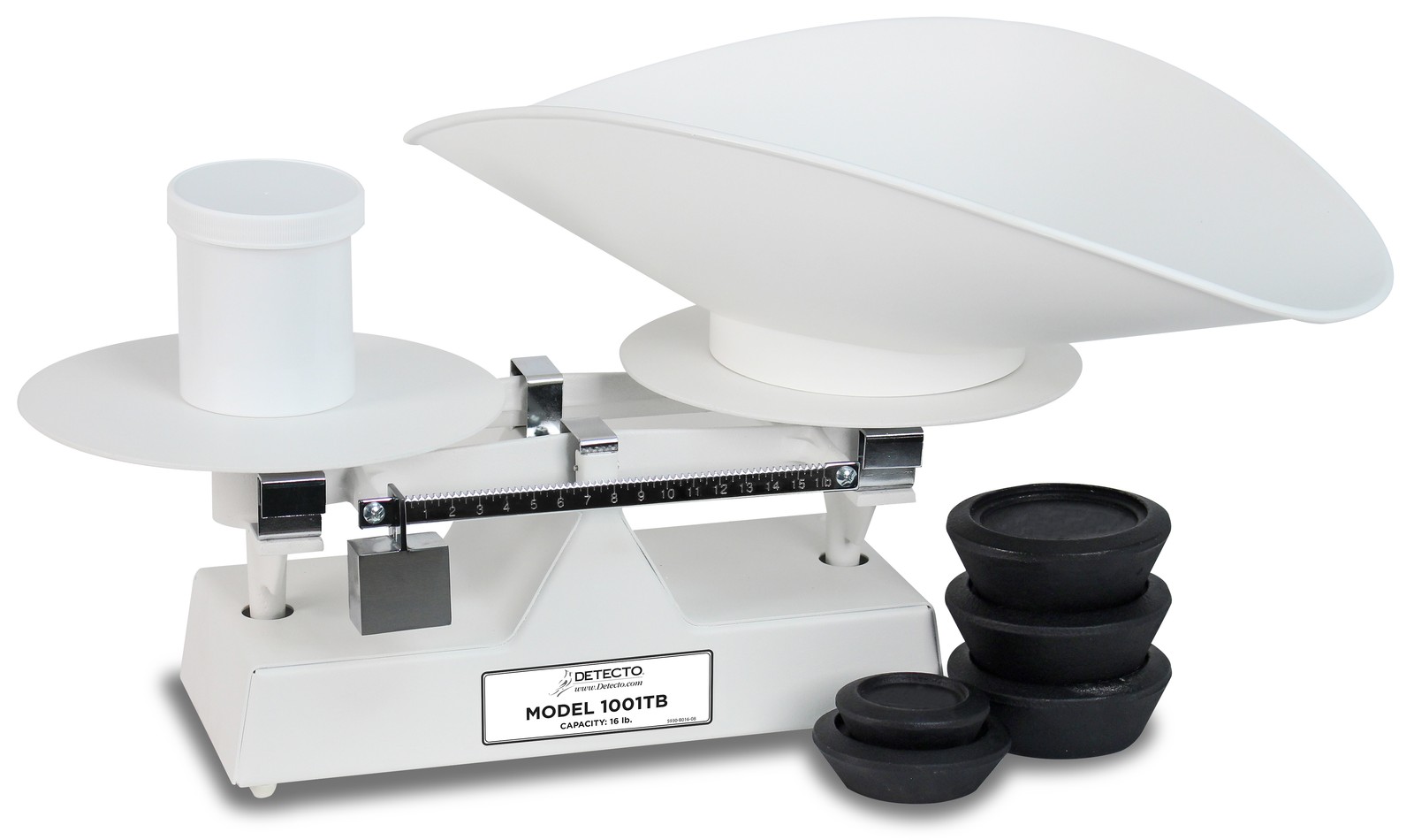 Detecto, 1001TB, Mechanical Dough Scale w/ Scoop, 16lb capacity, 16 oz x 1/4 oz