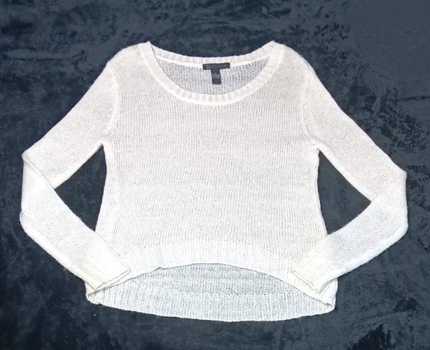 INC International Concepts Open Knit High Low Pullover Sweater S White Cozycore INC International Concepts Open Knit High Low Pullover Sweater S White Cozycore