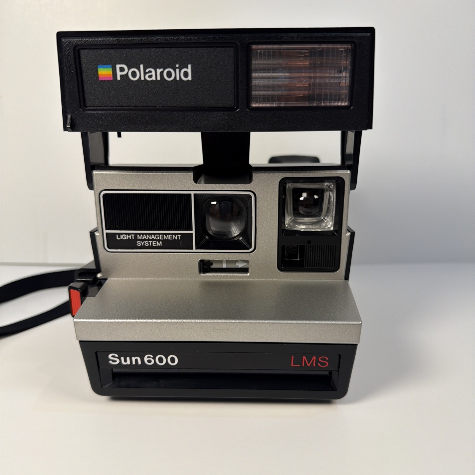 Polaroid Sun 600 LMS Instant Camera OS Silver Black Vintage 80s Retro Tested Polaroid Sun 600 LMS Instant Camera OS Silver Black Vintage 80s Retro Tested