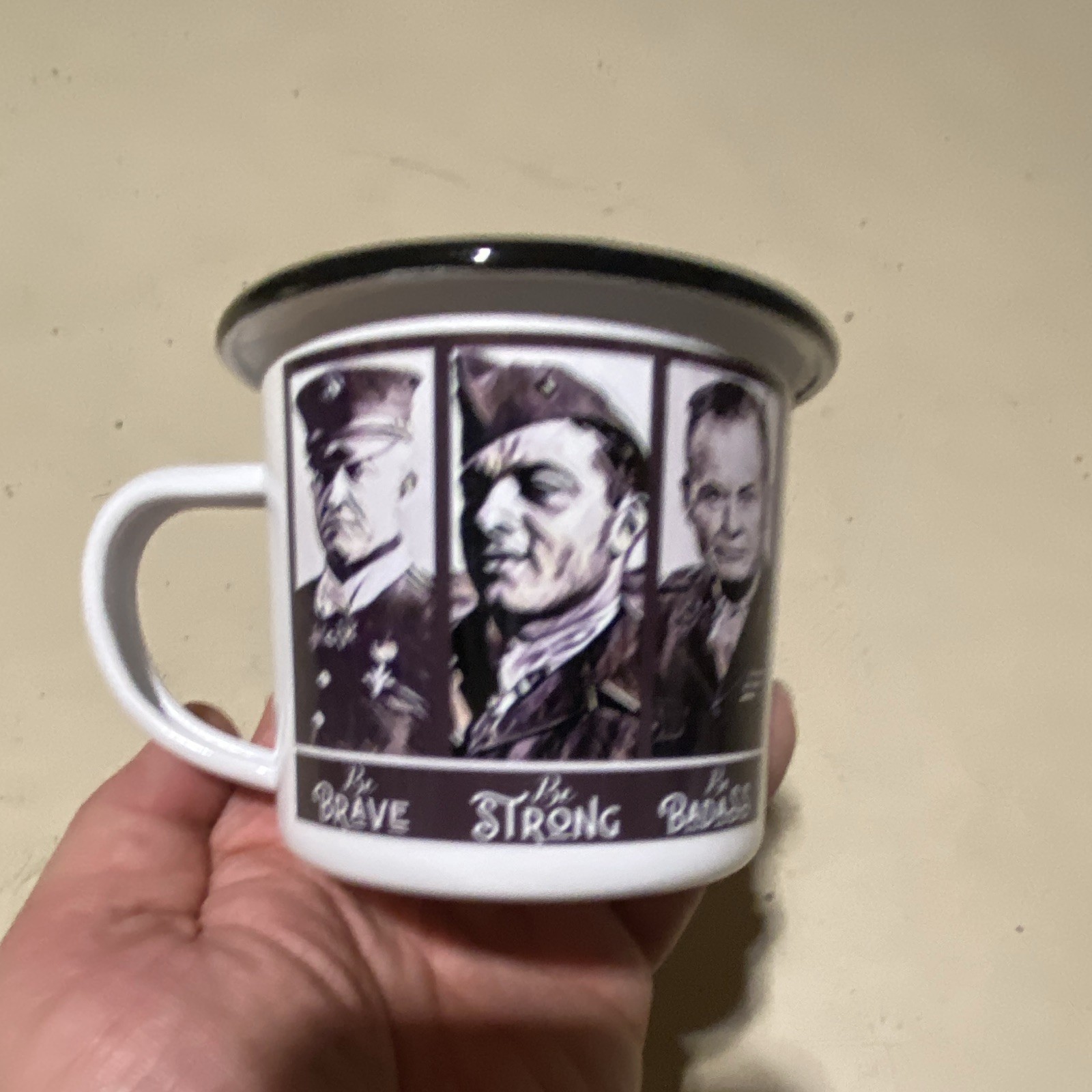 USMC Chest Puller Dan Daly John Basilone Metal Mug 3” Tall USMC Chest Puller Dan Daly John Basilone Metal Mug 3” Tall