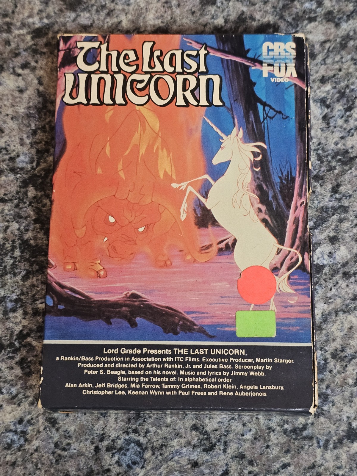 RARE VINTAGE 1982 CBS FOX The Last Unicorn Beta NOT VHS Betamax BIG Drawer Box RARE VINTAGE 1982 CBS FOX The Last Unicorn Beta NOT VHS Betamax BIG Drawer Box