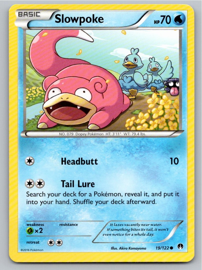 2016 POKEMON SLOWPOKE BREAKPOINT 19/122 C NM A90073 FREE S&H 2016 POKEMON SLOWPOKE BREAKPOINT 19/122 C NM A90073 FREE S&H