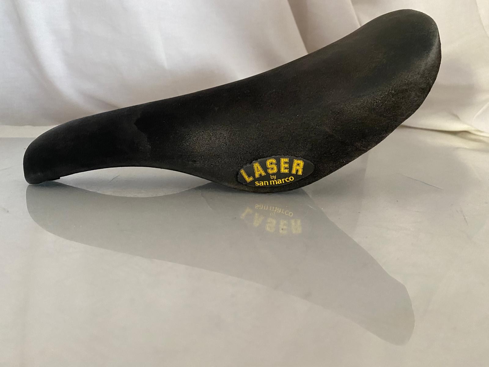 Laser San Marco Suede Leather Saddle Black Original/No Campagnolo Selle Italia