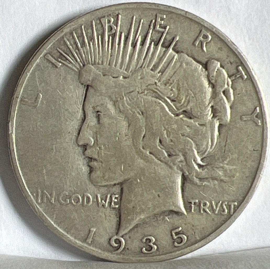 1935-S Peace Dollar Key Date Fast Shipping 1935-S Peace Dollar Key Date Fast Shipping