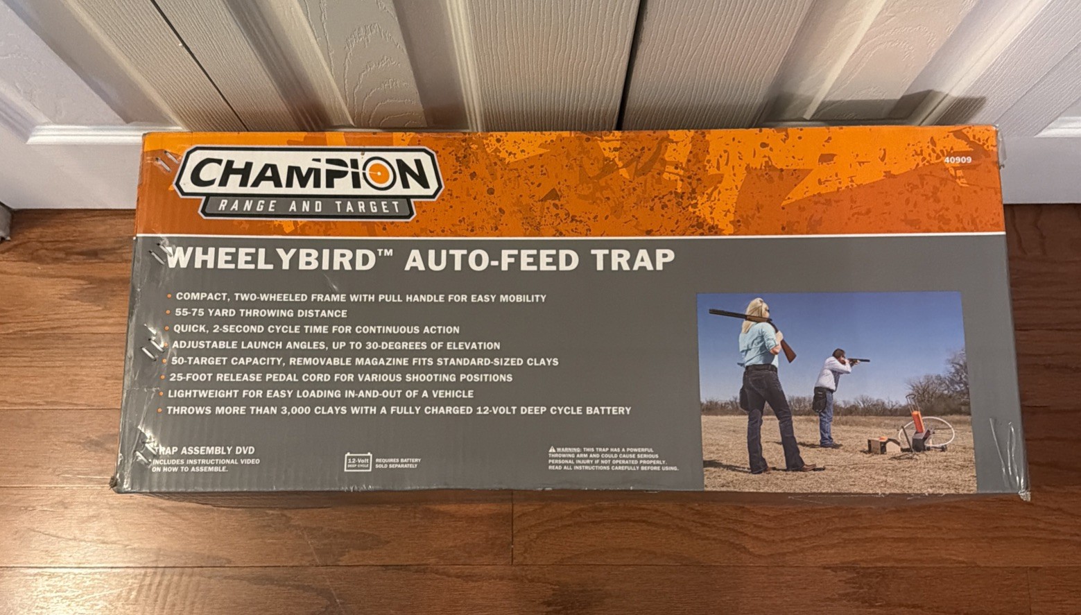 Champion Wheelybird Auto-Feed Electronic Trap, Metal Clay Target Thrower, 40909 