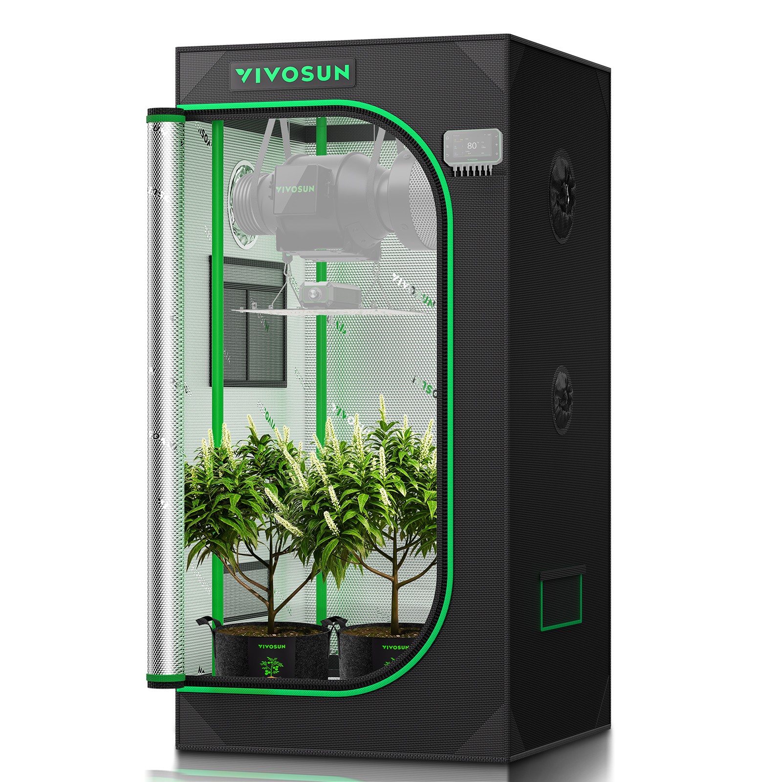 Vivosun Hydroponic Grow Tent W/ Window & Floor Tray For Indoor Plants Growing Vivosun Hydroponic Grow Tent W/ Window & Floor Tray For Indoor Plants Growing