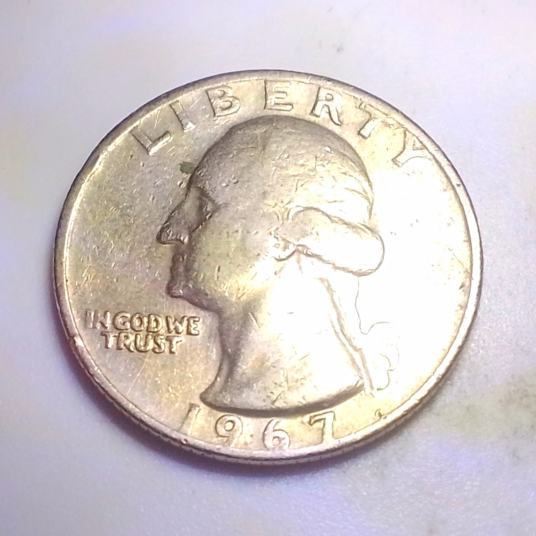 1967 Washington Quarter 25C Business Strike, Philadelphia Mint, KM#164 1967 Washington Quarter 25C Business Strike, Philadelphia Mint, KM#164