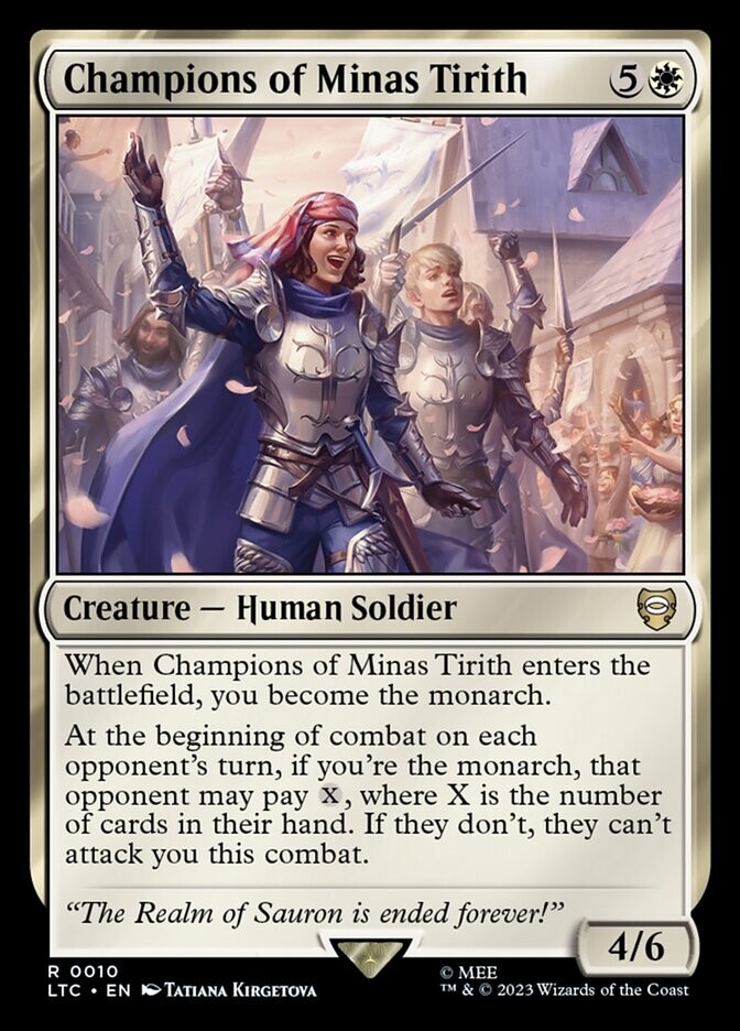 Champions of Minas Tirith 0010 Non Foil Rare Lord of the Rings Commander MTG NM