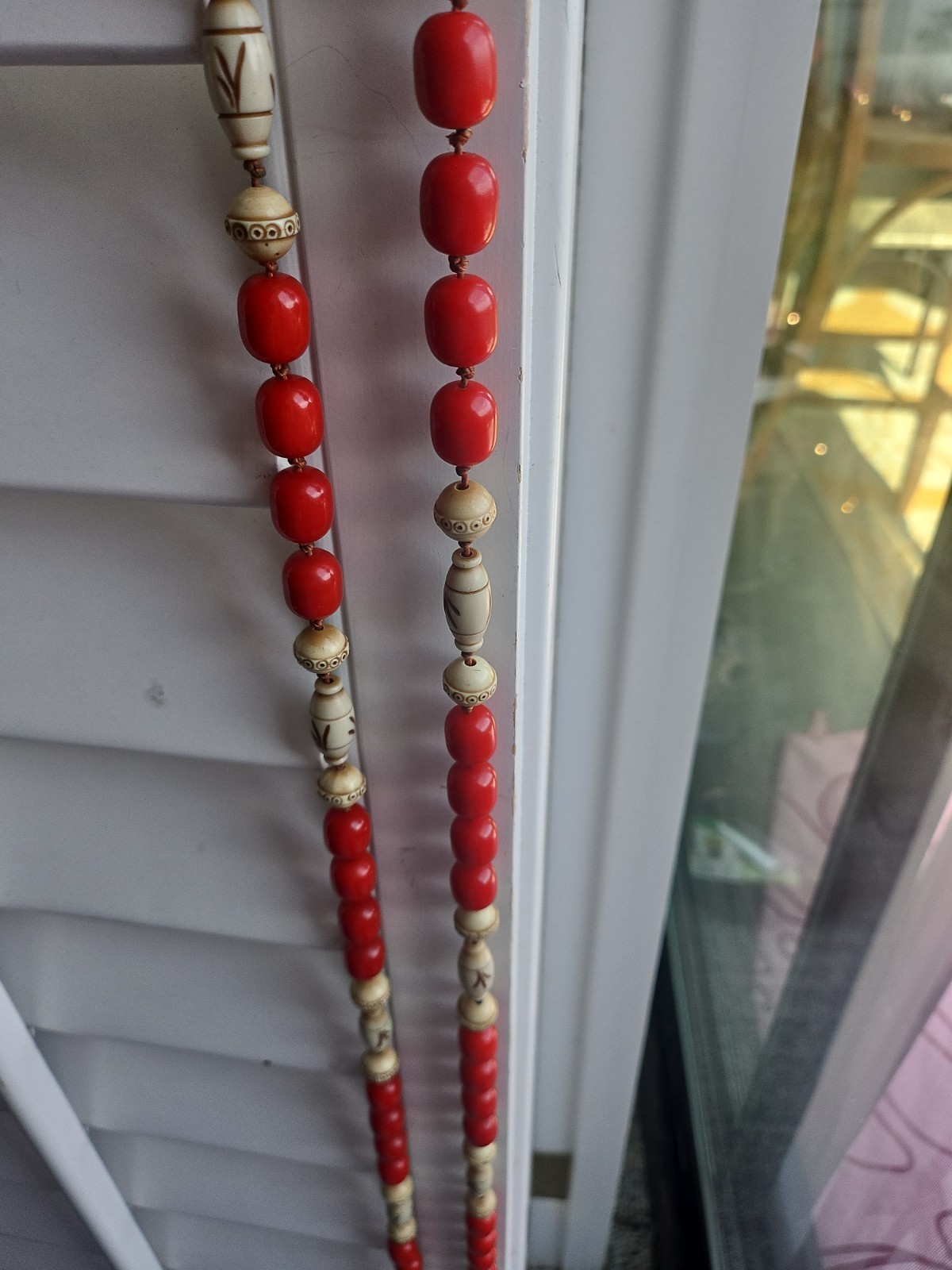 Antique Coral Hand Tied Rare