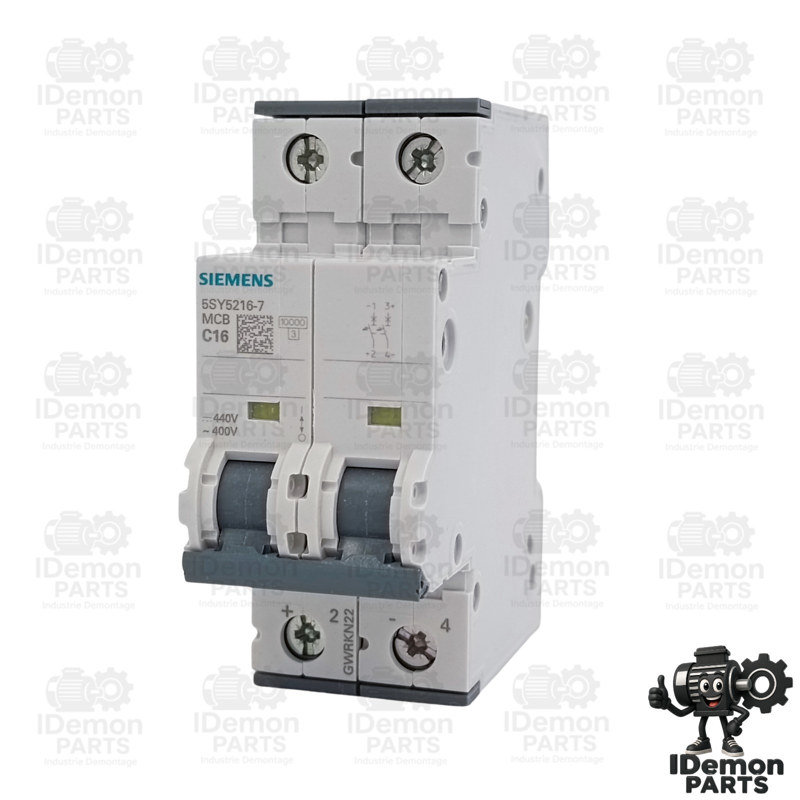 Siemens SENTRON 5SY5216-7 Circuit Breaker C16 2 Pole 10kA AC/DC MCB Siemens SENTRON 5SY5216-7 Circuit Breaker C16 2 Pole 10kA AC/DC MCB