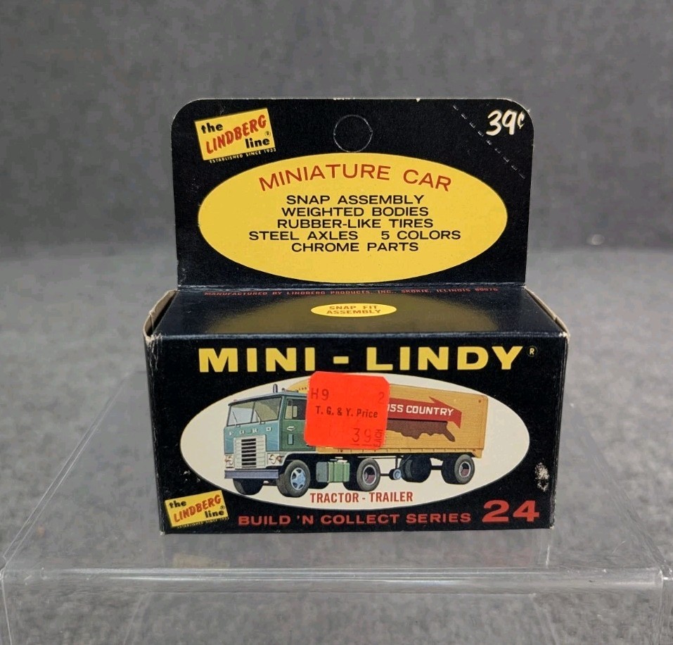 Vintage 1969 Lindberg Mini Lindy #24-39 Cross-Country Tractor-Trailer Kit NOS Vintage 1969 Lindberg Mini Lindy #24-39 Cross-Country Tractor-Trailer Kit NOS