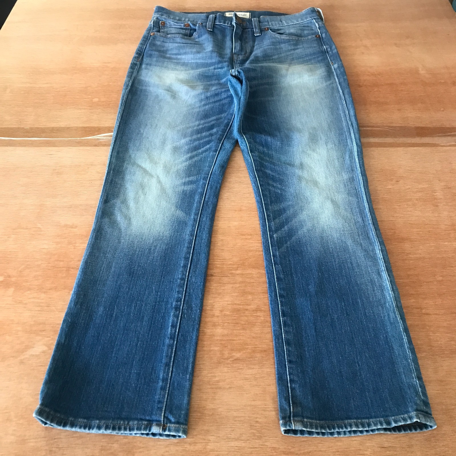 Madewell Kick Out Crop Jeans Women 28 Mid Rise Medium Wash Preppy Slimming      