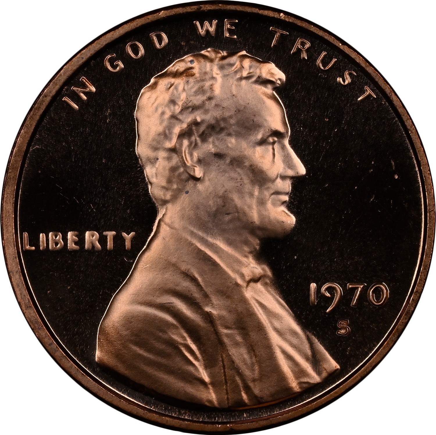 1970-S Large Date Proof Lincoln Memorial Cent 1C