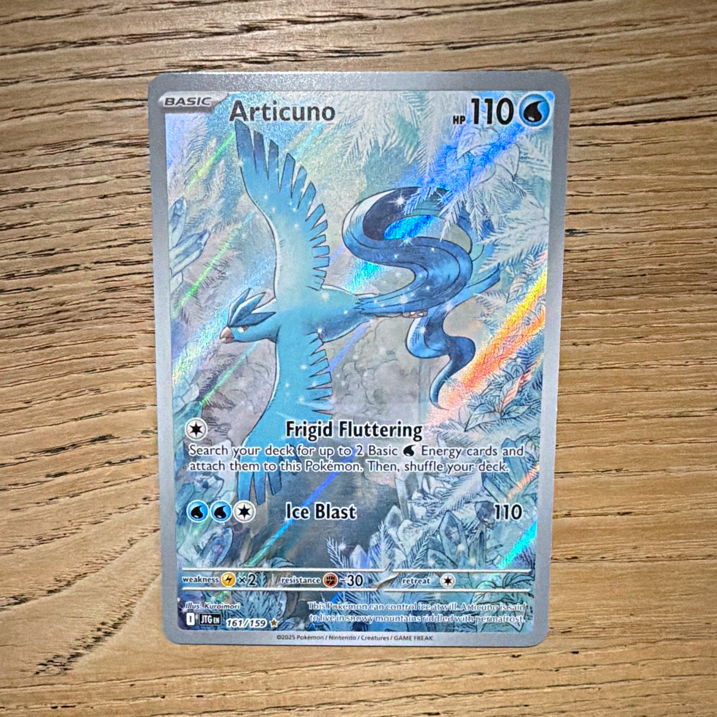 The Pokémon Company Articuno 161/159 Sv09 Journey Together Holo IR English 110HP The Pokémon Company Articuno 161/159 Sv09 Journey Together Holo IR English 110HP