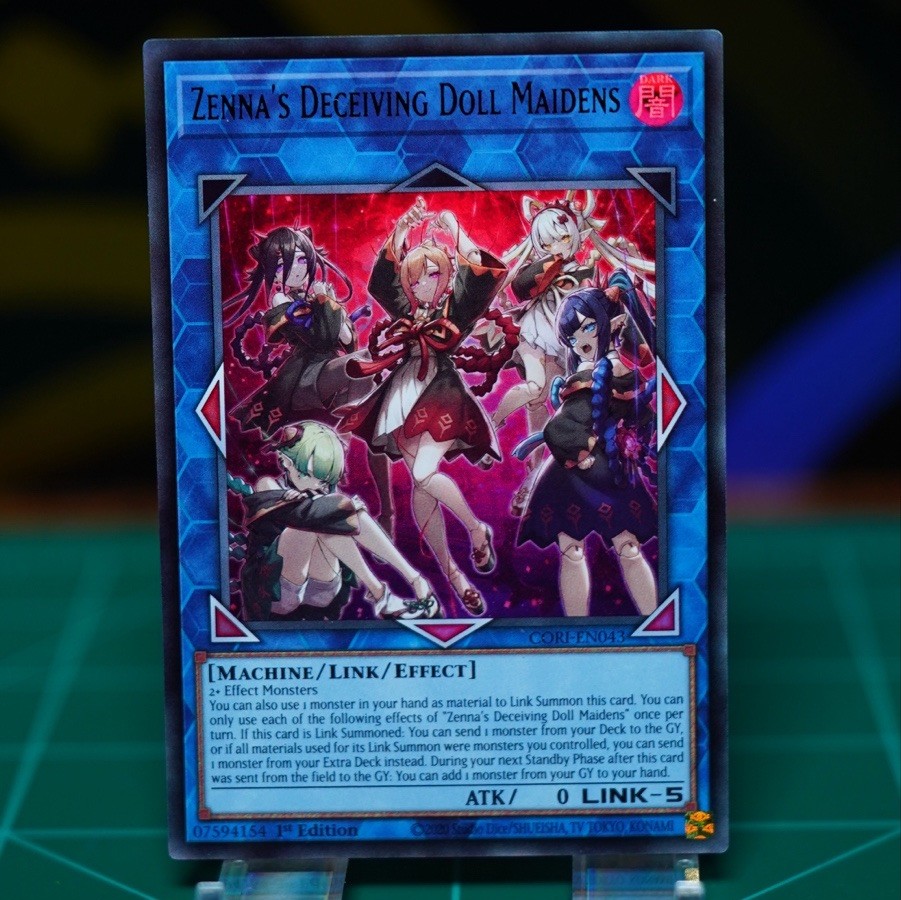 Konami Yugioh Zenna\'s Deceiving Doll Maidens CORI-EN043 Ultra Rare Holo 1st Ed Konami Yugioh Zenna\'s Deceiving Doll Maidens CORI-EN043 Ultra Rare Holo 1st Ed