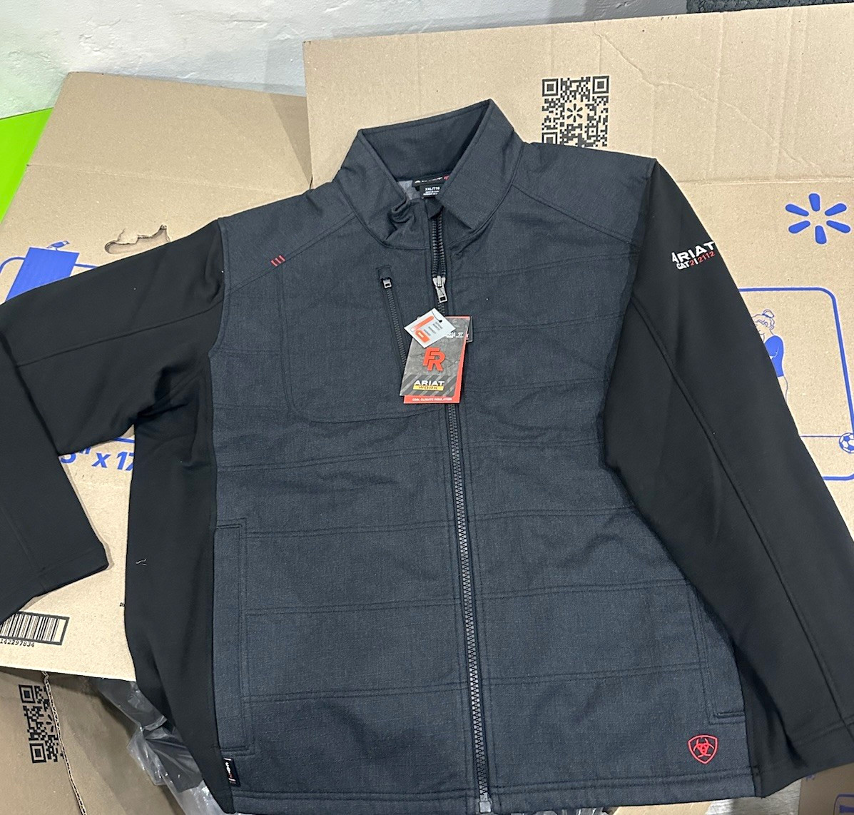 Ariat Work Men's CAT 2 FR Full Zip Jacket Black Polyester Size L Ariat Work Men's CAT 2 FR Full Zip Jacket Black Polyester Size L