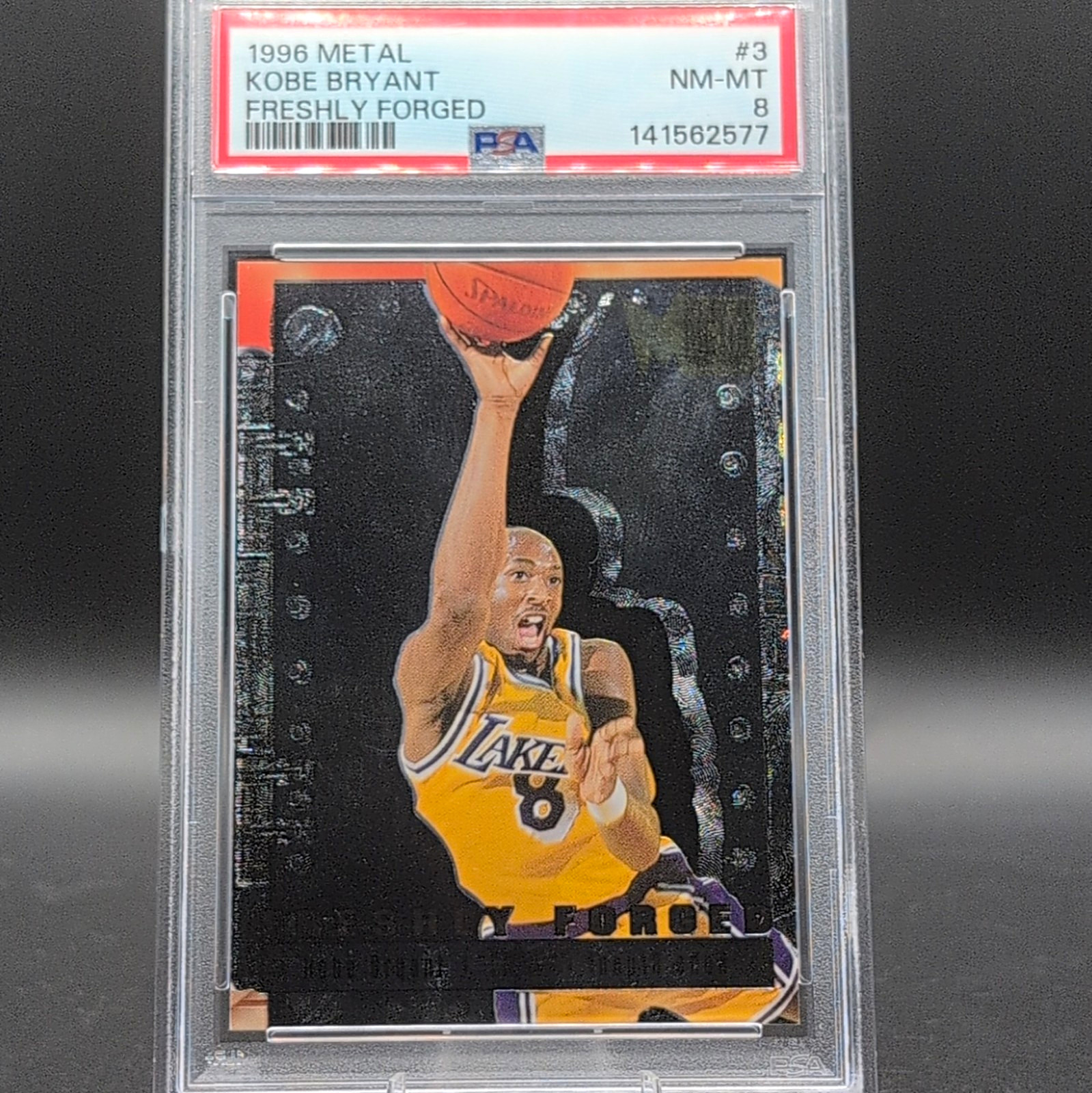 Fleer 1996-97 Metal Freshly Forged Kobe Bryant rookie rc #3 RC PSA 8 Lakers Fleer 1996-97 Metal Freshly Forged Kobe Bryant rookie rc #3 RC PSA 8 Lakers