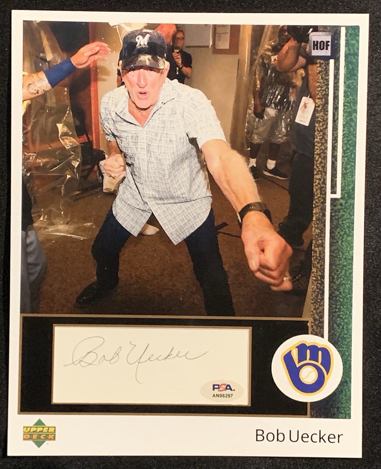BOB UECKER Signed Jumbo 8x10 Custom MILWAUKEE BREWERS Card with PSA DNA COA BOB UECKER Signed Jumbo 8x10 Custom MILWAUKEE BREWERS Card with PSA DNA COA