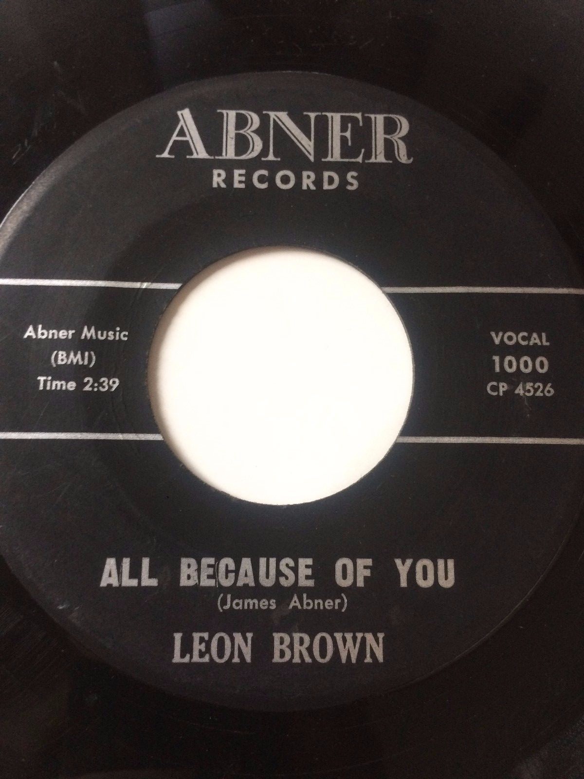 RARE OHIO DOO-WOP 45/ LEON BROWN 