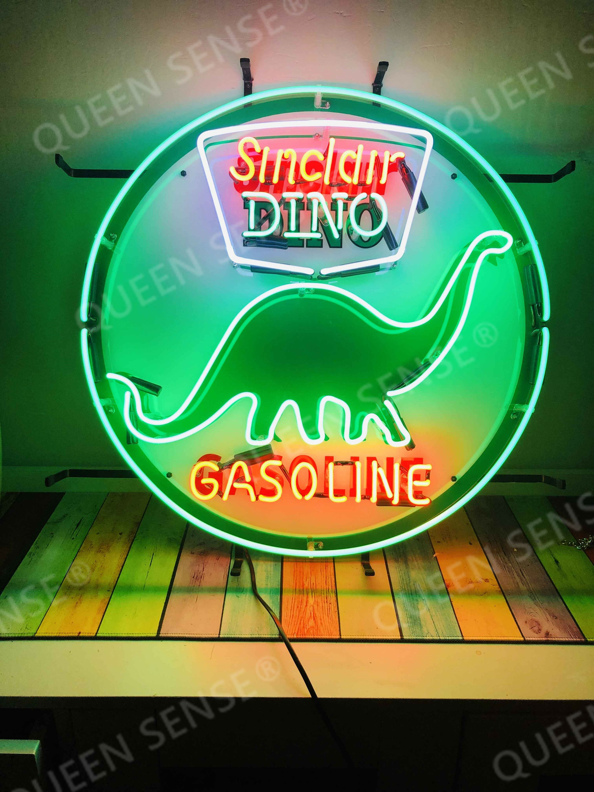New Sinclair Dino Gasoline Neon Light Sign Real Glass Bar Beer Man Cave 24 New Sinclair Dino Gasoline Neon Light Sign Real Glass Bar Beer Man Cave 24