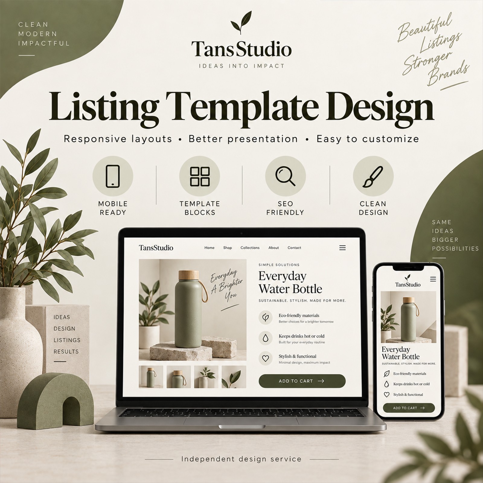 eBay Listing Template Responsive Mobile Design HTML Professional Design