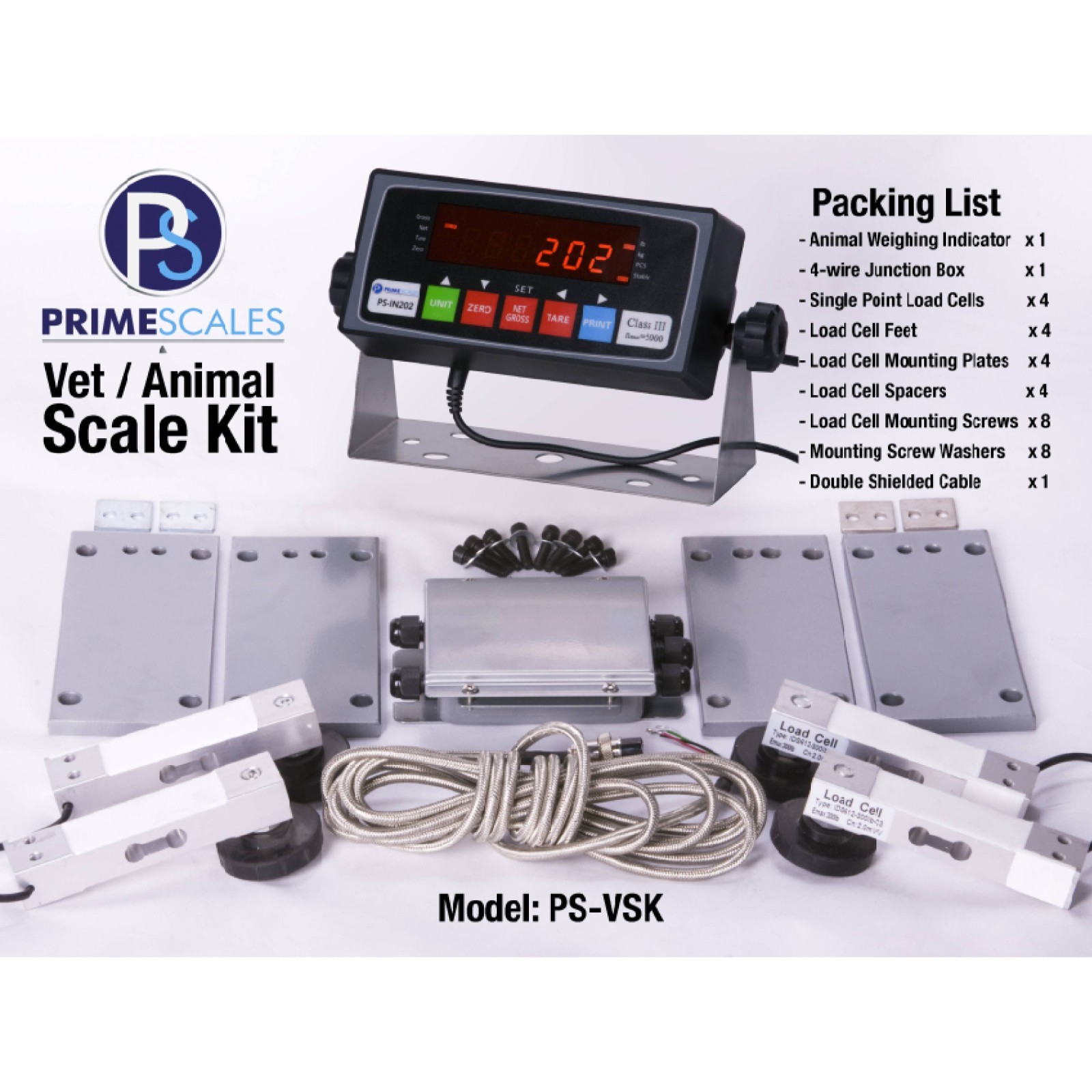 New Livestock Scale Kit Cattle Hogs Sheep Goats Pigs Squeeze Chutes 20,000 lbs