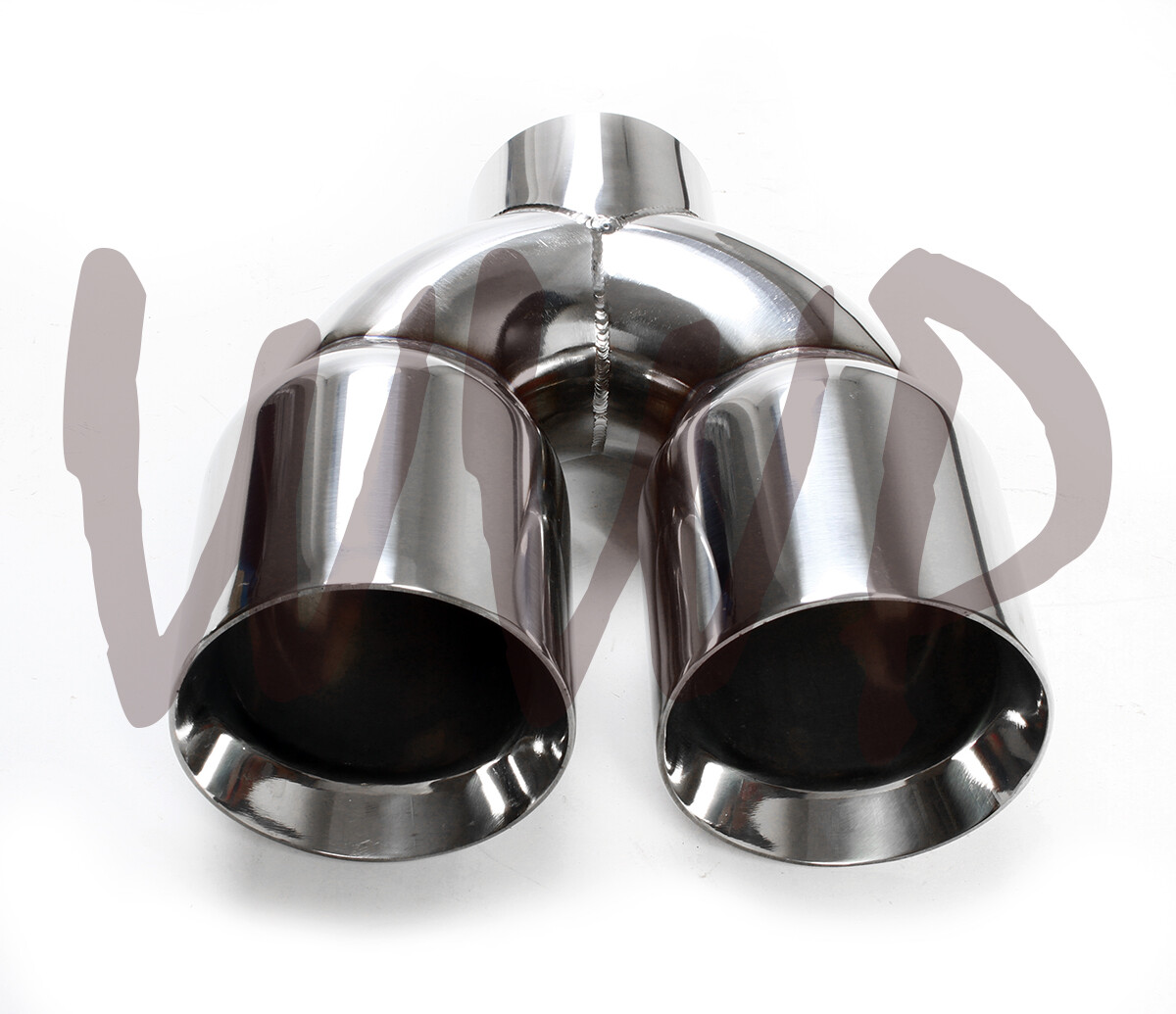 Universal Polished Stainless Weld-On Dual Tip 3 Universal Polished Stainless Weld-On Dual Tip 3