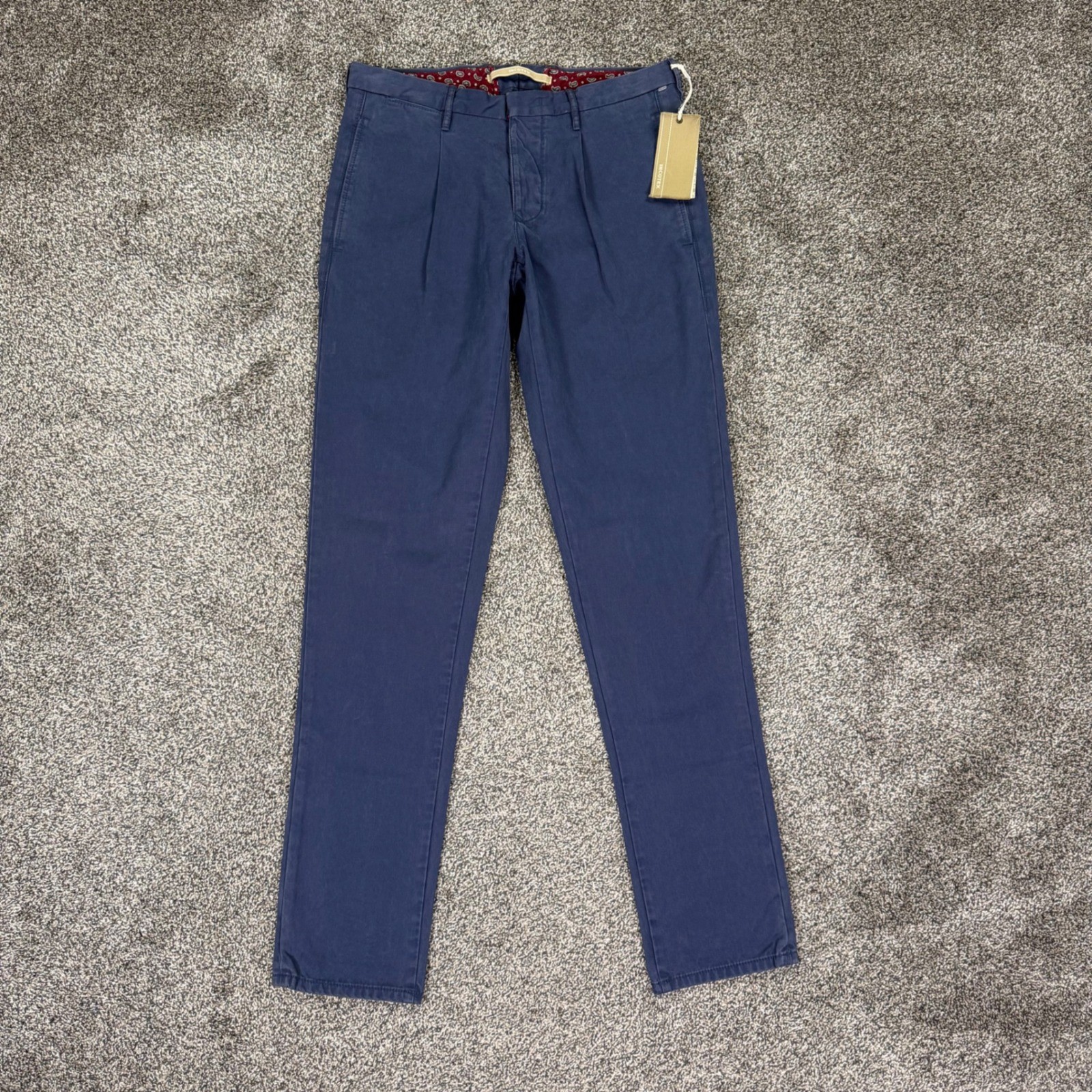 NEW Incotex Slacks 1951 Blue Slim Fit Chinos Pants Mens 32 Garment Dyed Casual NEW Incotex Slacks 1951 Blue Slim Fit Chinos Pants Mens 32 Garment Dyed Casual
