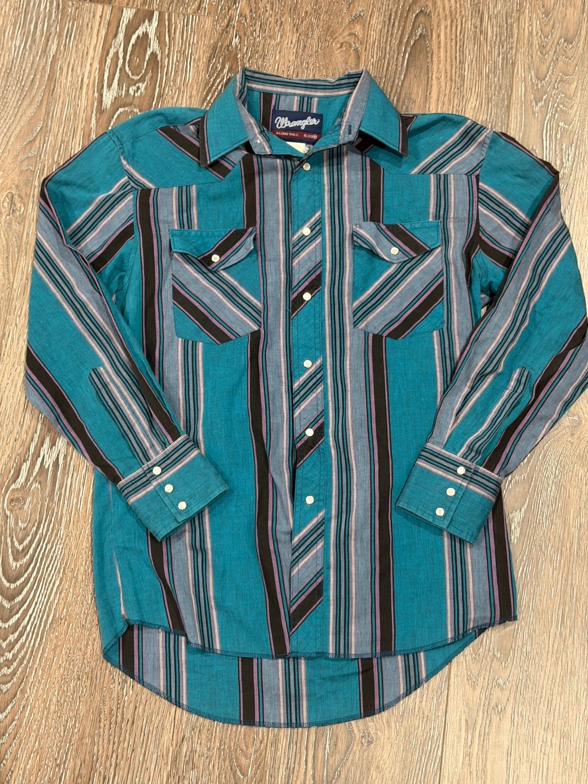 Vintage USA Wrangler Brushpopper Stripe Rodeo Cowboy Western Vintage USA Wrangler Brushpopper Stripe Rodeo Cowboy Western