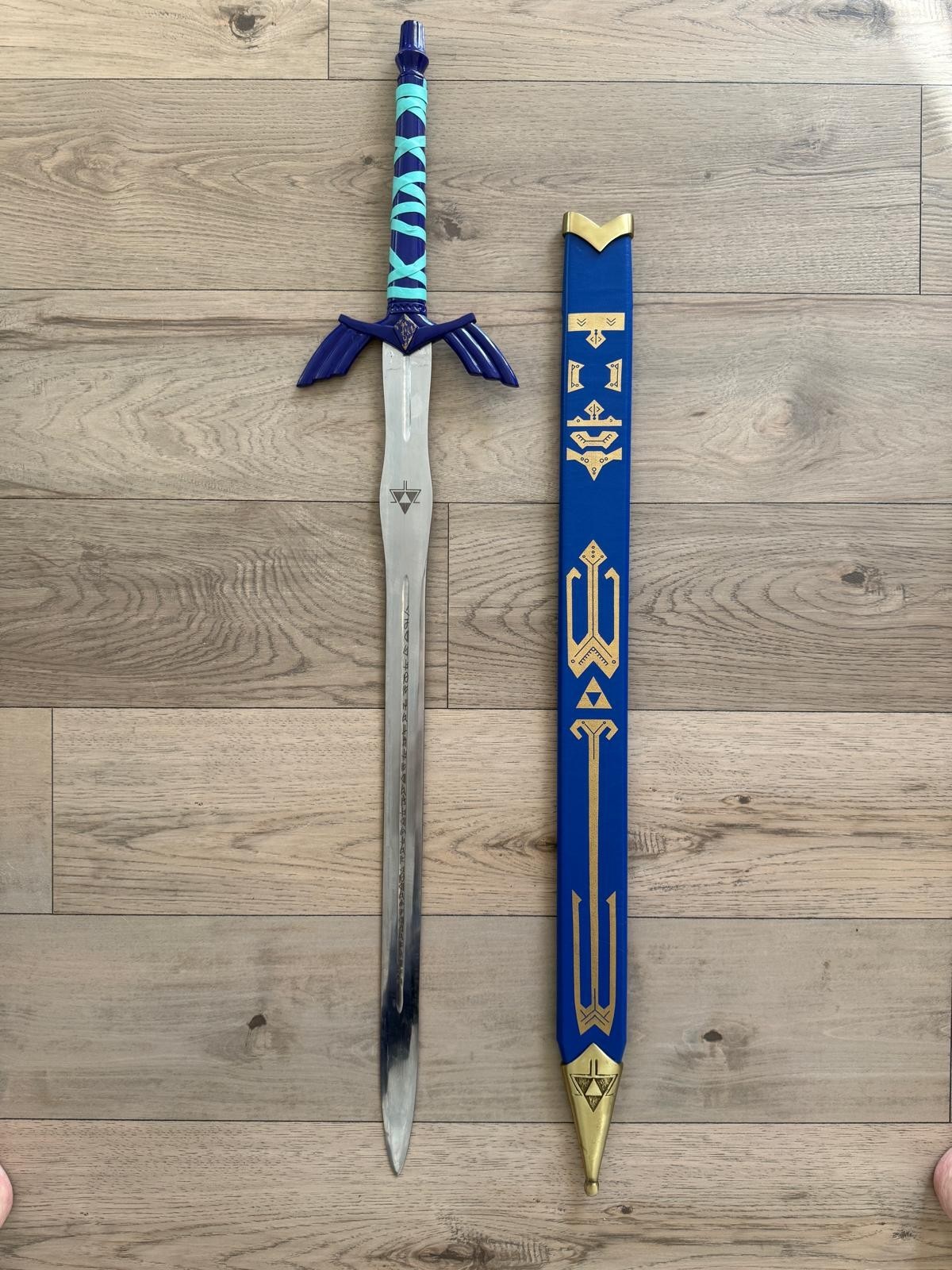 Handmade Replica Legend Of Zelda Master Sword High Carbon Steel Blade + Scabbard