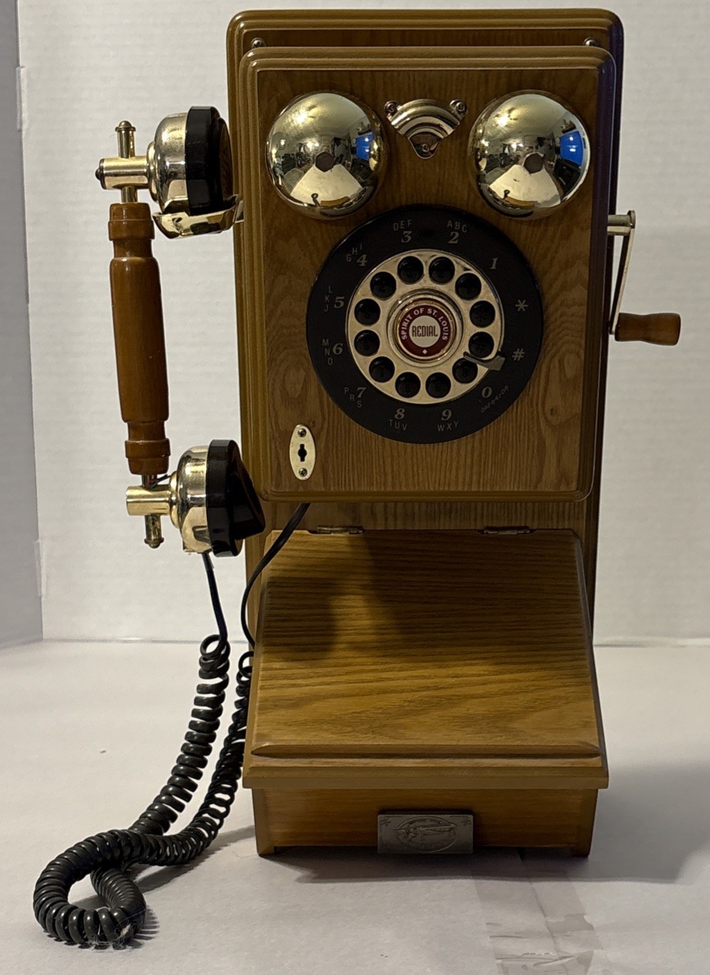 1927 Spirit of St. Louis Vintage Country Store Wooden Wall Telephone Replica