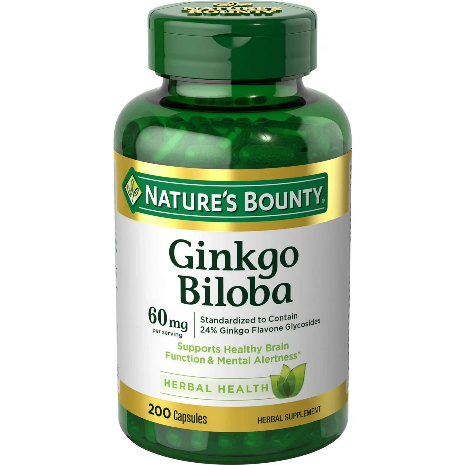 Natures Bounty Ginkgo Biloba 60 Mg 200 Capsules 17243 Natures Bounty Ginkgo Biloba 60 Mg 200 Capsules 17243