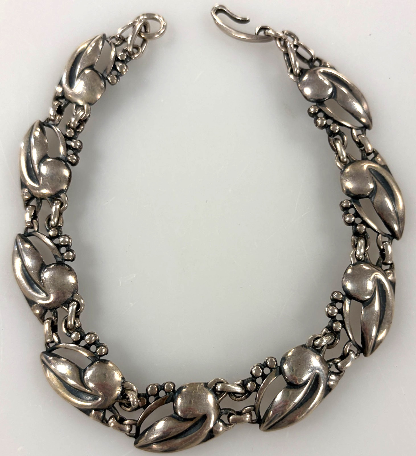 Vintage Hayat Sterling Silver Floral Necklace, Signed Vintage Hayat Sterling Silver Floral Necklace, Signed