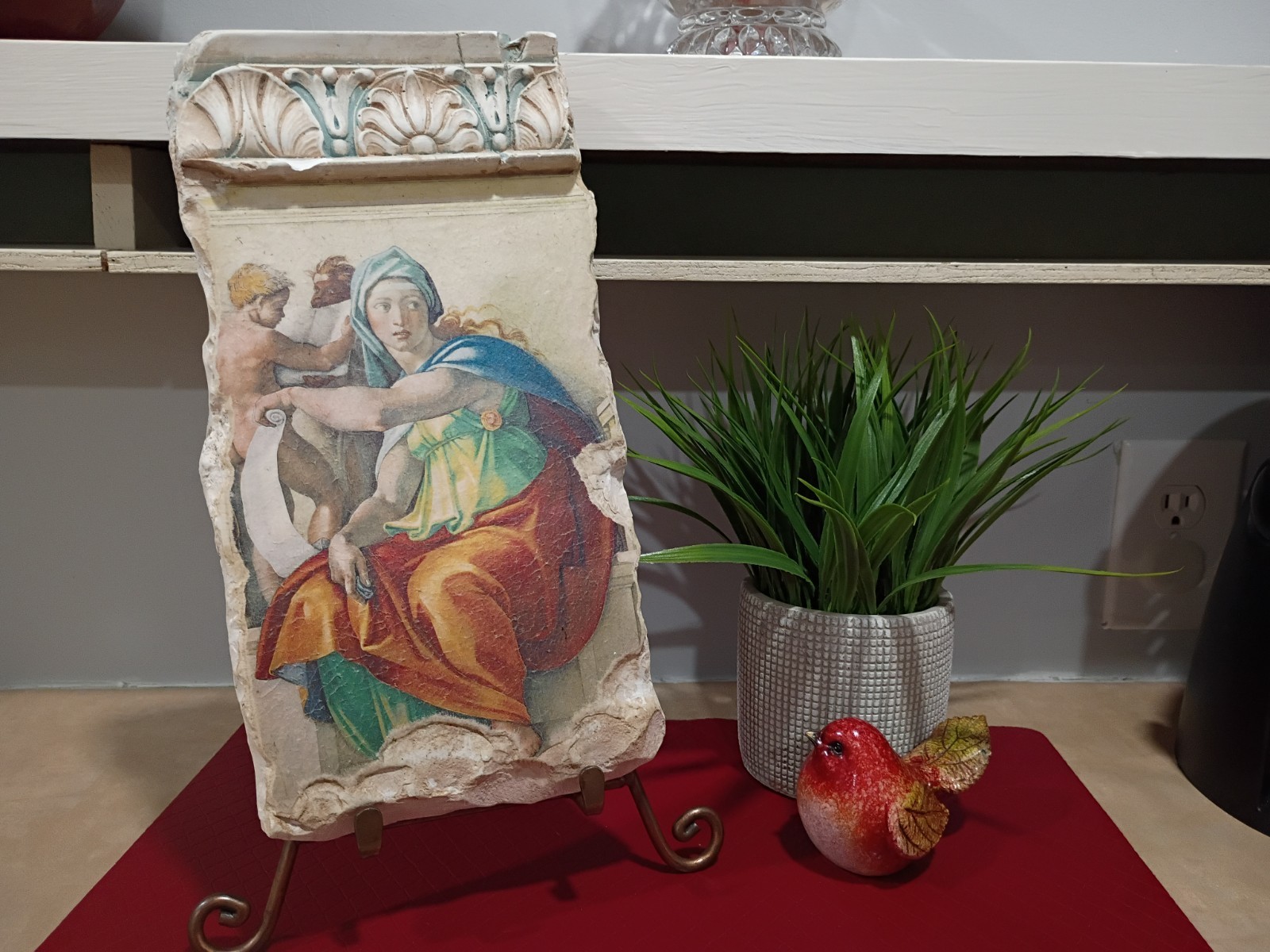 The Delphic Sibyl by Michelangelo Clay Art Work Slab Plaque Wall Art The Delphic Sibyl by Michelangelo Clay Art Work Slab Plaque Wall Art