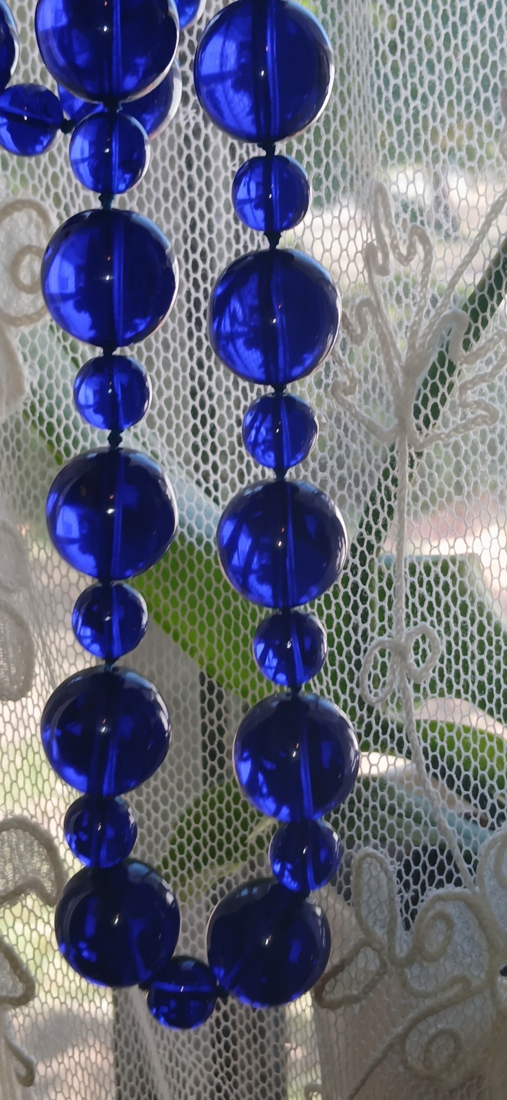 1920s Czech COBALT Blue Art Deco Glass NECKLACE Stunning 1920s Czech COBALT Blue Art Deco Glass NECKLACE Stunning