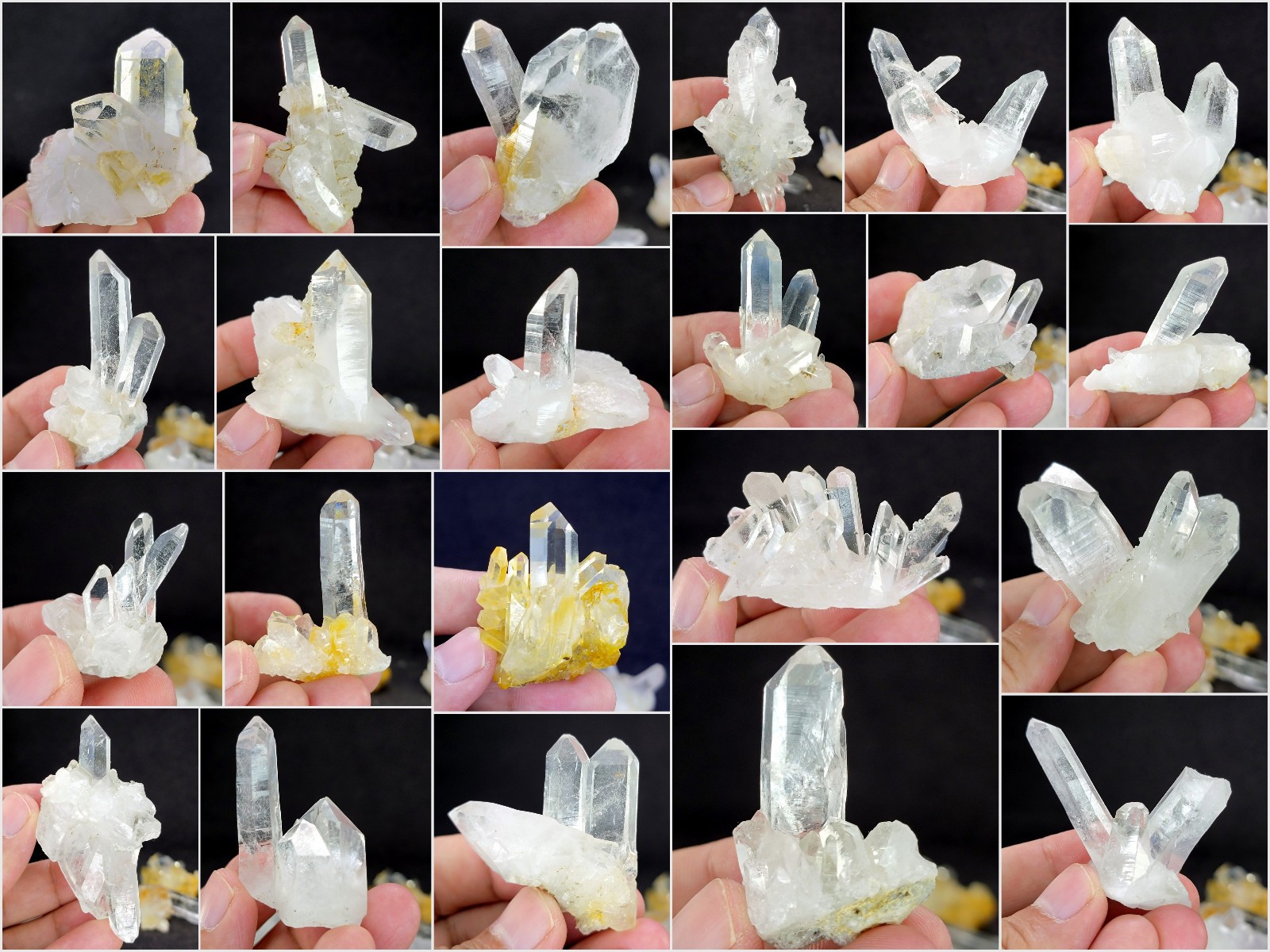 Quartz Natural Stunning Lot of Himaliyan Quartz Crystals Specimens 22Pcs 784g