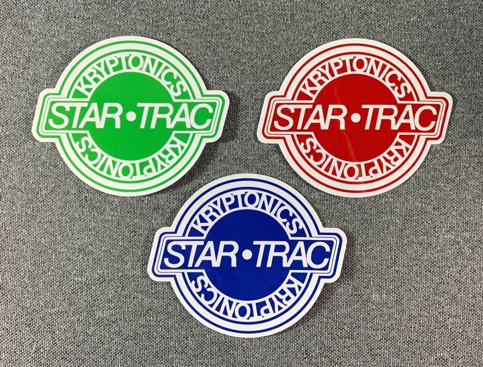 KRYPTONICS STAR-TRAC Wheels Skateboard Stickers Set 3.25\ KRYPTONICS STAR-TRAC Wheels Skateboard Stickers Set 3.25\