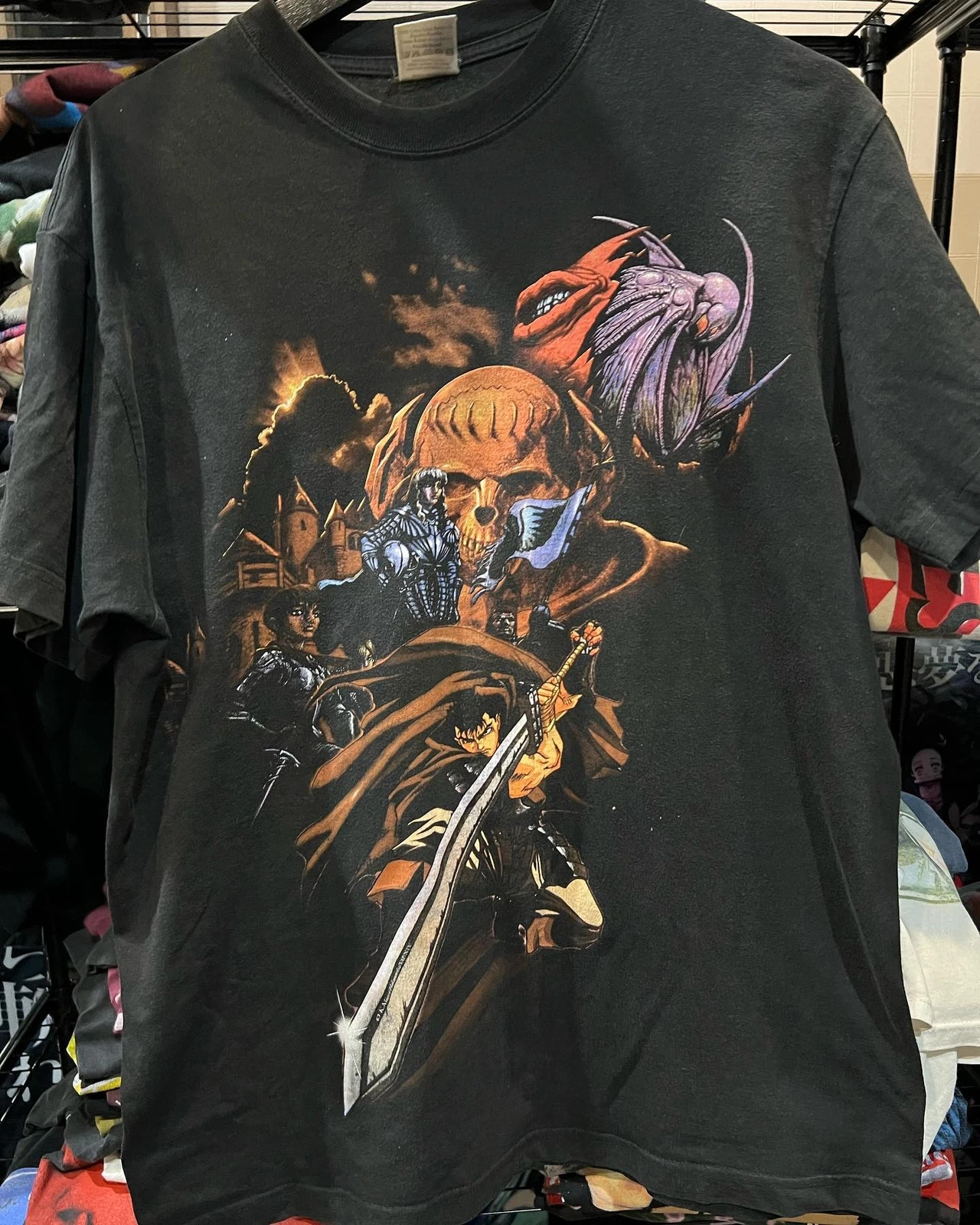 90s Reprint Berserk Anime Japanese Retro Style Black T shirt Unisex S-5XL
