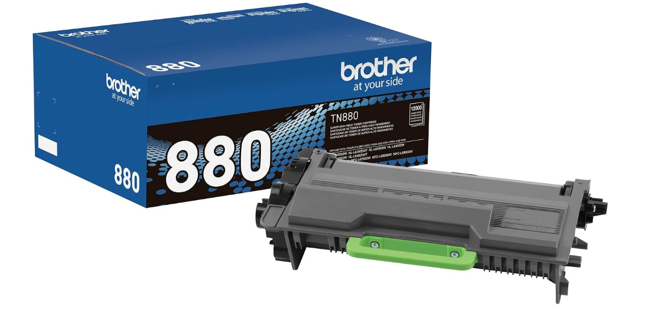 Brother TN880 Black Toner Genuine OEM Super High Yield 12000 Pages New Brother TN880 Black Toner Genuine OEM Super High Yield 12000 Pages New
