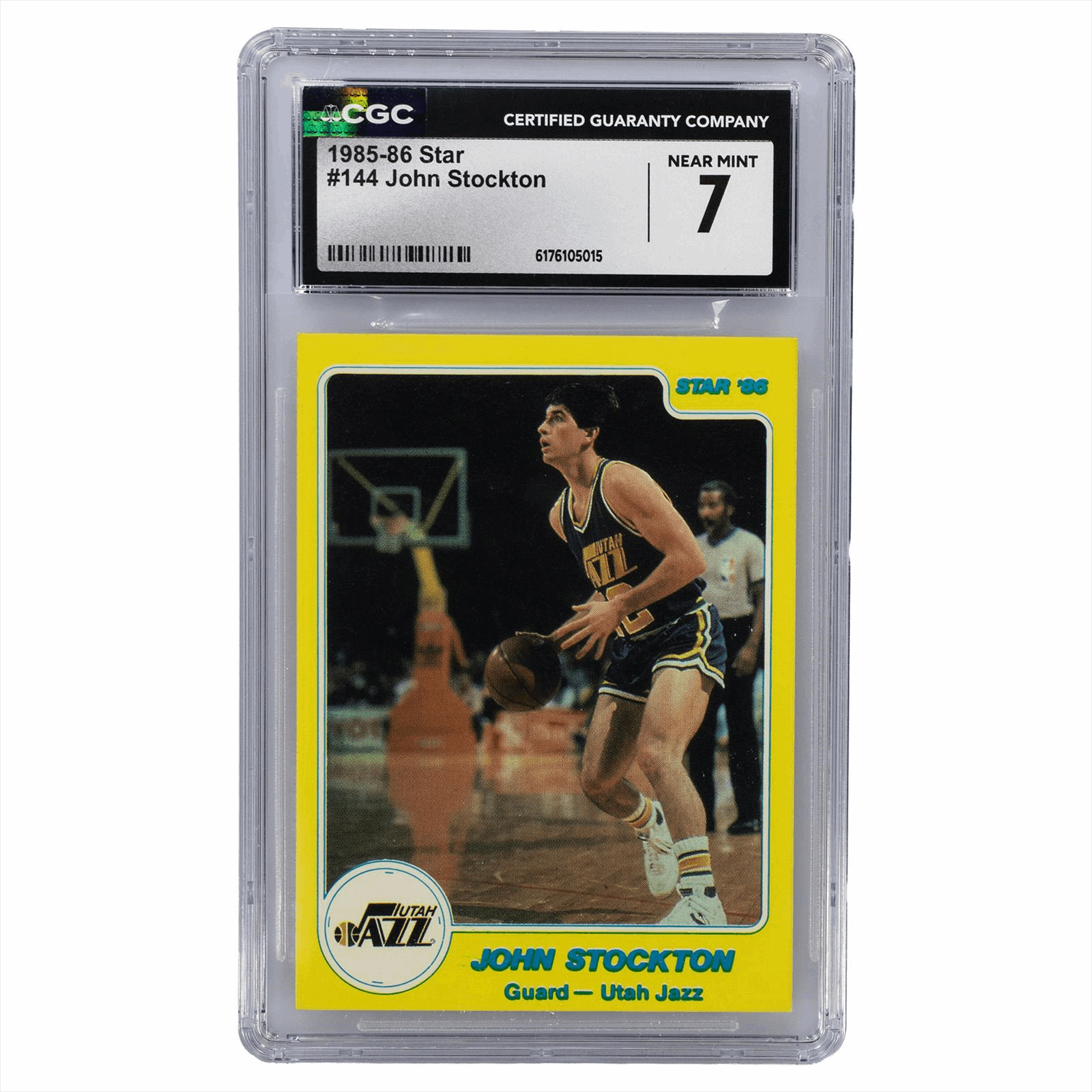 1985-86 Star John Stockton #144 CGC NM 7 1985-86 Star John Stockton #144 CGC NM 7