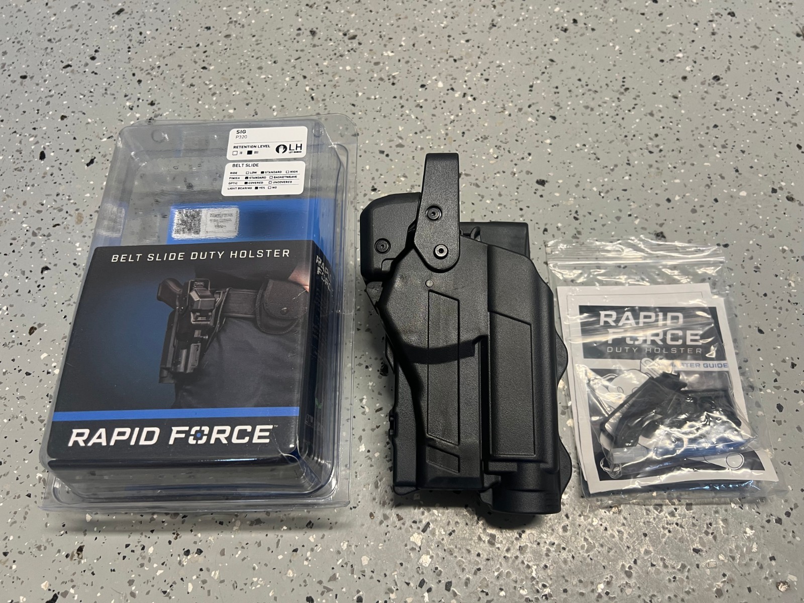 Alien Gear Rapid Force Lvl 3 Duty Holster Sig P320 LH w/ Light & RDS / RMR - NEW