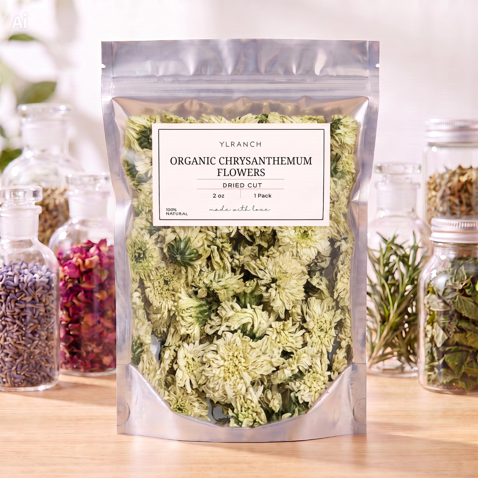 Organic Chrysanthemum Flowers Dried ~ Chrysanthemum Morifoli ~ 100% Premium