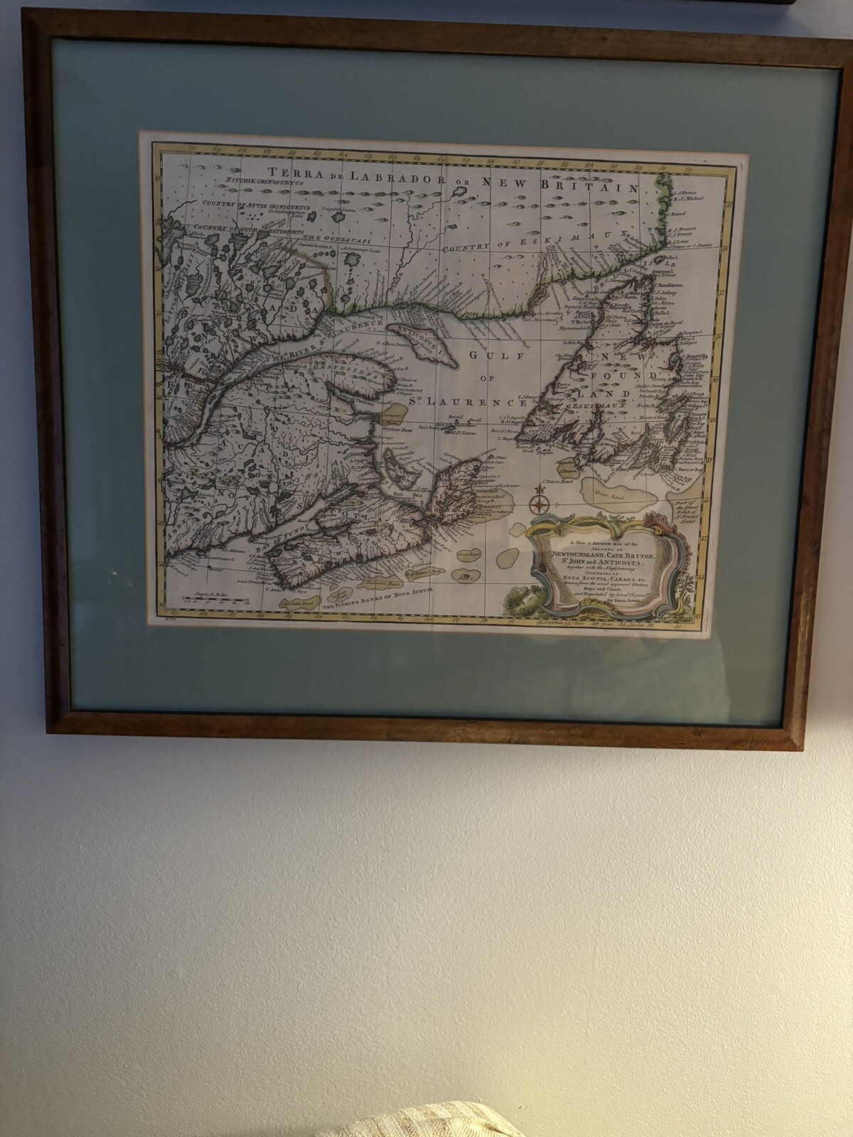 Antique Map of Newfoundland & Nova Scotia, Canada by Emanuel Bowen (1744) Antique Map of Newfoundland & Nova Scotia, Canada by Emanuel Bowen (1744)