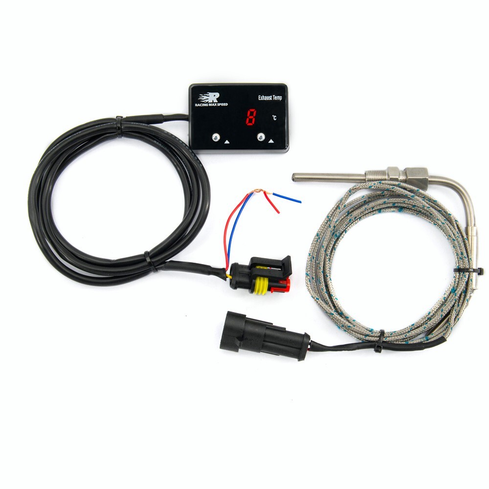 Waterproof Digital Exhaust Gas Temp EGT Temperature Gauge W/ 1/8 NPT Sensor