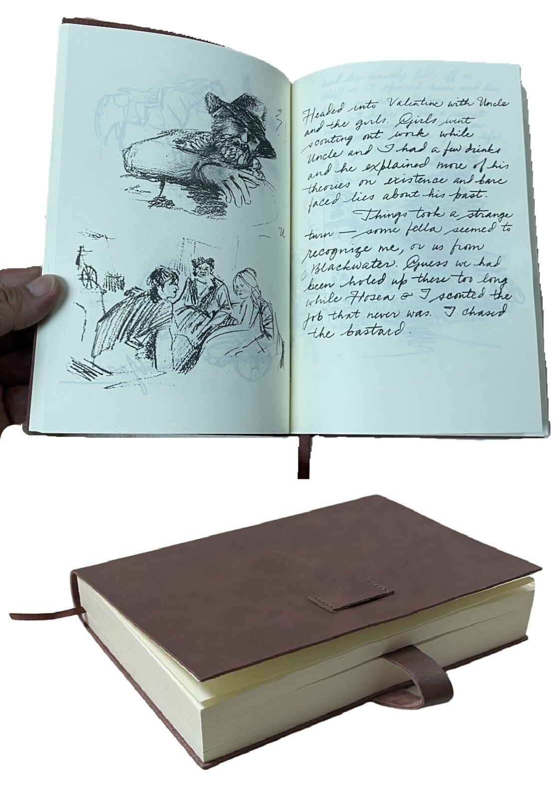 ARTHUR JOURNAL Cowhide Leather Book MORGAN 661 Pages Diary Memorabilia ARTHUR JOURNAL Cowhide Leather Book MORGAN 661 Pages Diary Memorabilia