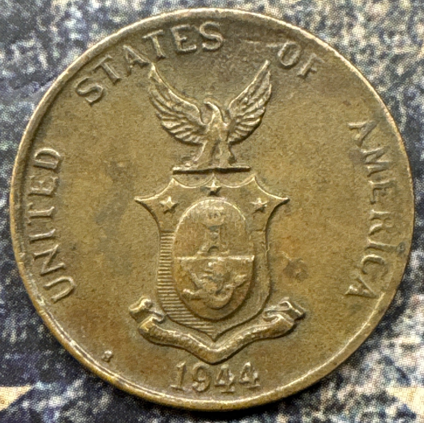 Philippines 1944-S Copper 1 Centavo. WWII Era. KM# 179 Philippines 1944-S Copper 1 Centavo. WWII Era. KM# 179