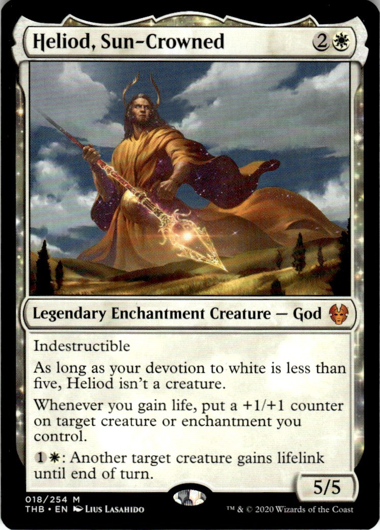 2020 Theros Beyond Death Magic The Gathering Heliod, Sun-Crowned 018/254 M NM