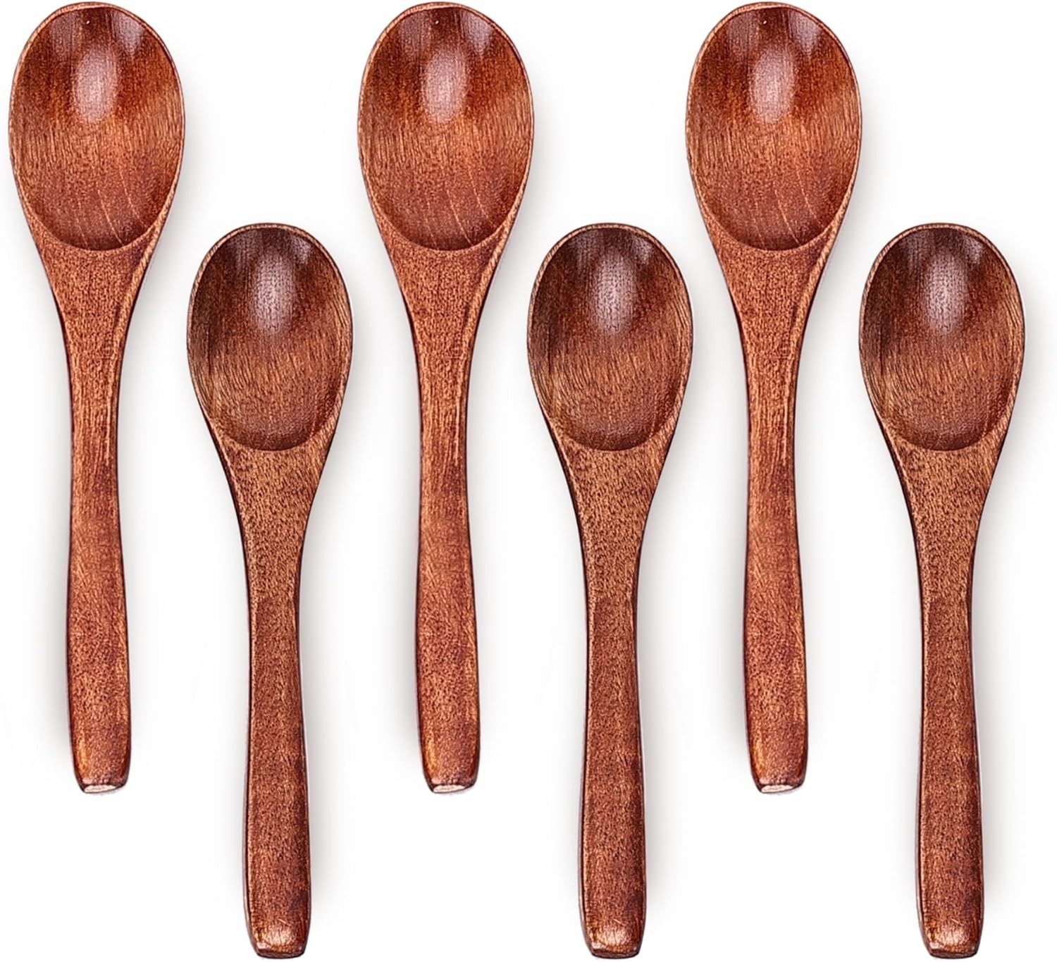 6Pcs 6In Wooden Spoons, Soup Spoons Set, Small Wooden Utensils | for Coffee, Tea 6Pcs 6In Wooden Spoons, Soup Spoons Set, Small Wooden Utensils | for Coffee, Tea