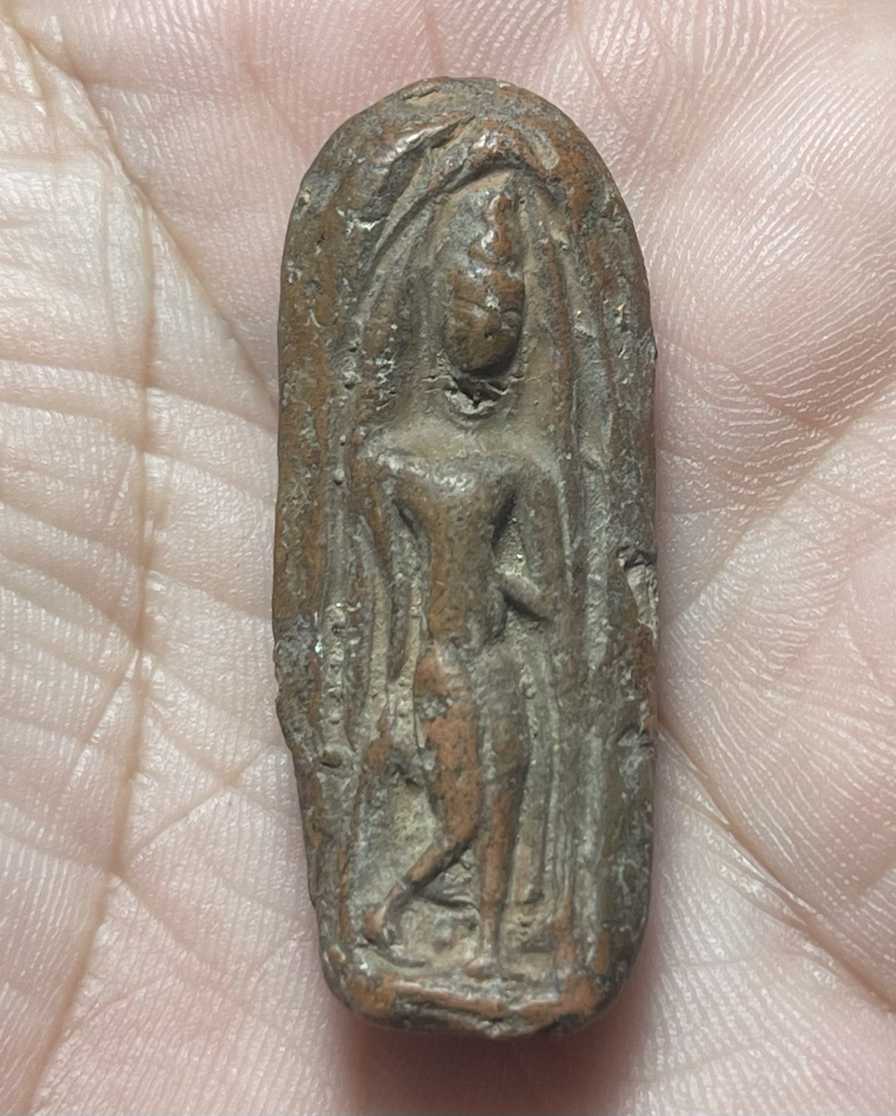 Vintage Thai Standing Buddha Amulet Sacred Buddhist Talisman Thailand Vintage Thai Standing Buddha Amulet Sacred Buddhist Talisman Thailand